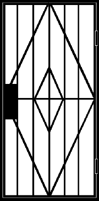 Однопольная решетчатая дверь RD-003